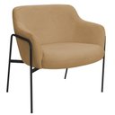 Ver imagem 1 de Poltrona Decorativa Jade Base Aço Preto Bouclé Camel Nexta Casa