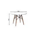 Ver imagem 4 de Conjunto de Mesa de Jantar Eames Eiffel Redonda 90cm Tampo de Madeira Branco com 4 Cadeiras Brancas