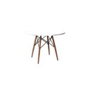 Ver imagem 2 de Conjunto de Mesa de Jantar Eames Eiffel Redonda 90cm Tampo de Madeira Branco com 4 Cadeiras Brancas