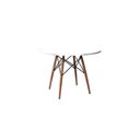 Ver imagem 2 de Conjunto de Mesa de Jantar Eames Eiffel Redonda 90cm Tampo de Madeira Branco com 4 Cadeiras Brancas