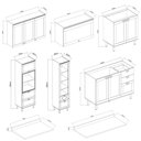 Ver imagem 5 de Cozinha Modulada Cristal 320 Cm Conjunto Provençal Completo Cor:mint com Ébano