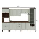 Ver imagem 3 de Cozinha Modulada Cristal 320 Cm Conjunto Provençal Completo Cor:mint com Ébano