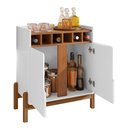 Ver imagem 6 de Sala de Jantar Lizz com Cristaleira e Aparador Barzinho Branco/cedro - Casa D