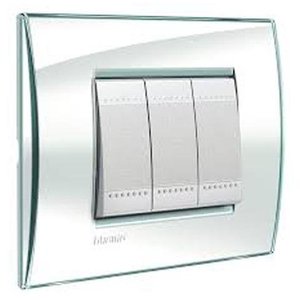 Placa Living Light 4x2 3 Postos Acqua - Bticino