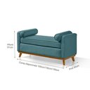 Ver imagem 3 de Recamier Italia 1,30M com Base Madeira Linho Sofatec