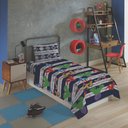 Ver imagem 2 de Jogo de Cama Infantil Lepper Vingadores Solteiro 3 Peças Microfibra Azul