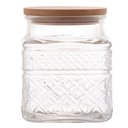 Ver imagem 3 de Porta Mantimentos de Vidro com Tampa em Madeira 1,2l - Wolff