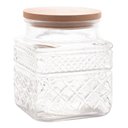 Ver imagem 1 de Porta Mantimentos de Vidro com Tampa em Madeira 1,2l - Wolff