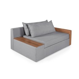 Sofá Cama Panamá Compose Linho Grafite com Baú Império Estofados - 3