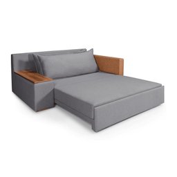 Sofá Cama Panamá Compose Linho Grafite com Baú Império Estofados - 1