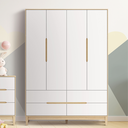 Ver imagem 1 de Guarda Roupa Infantil para Quarto Infantil Quater Linha Tomi Branco com Carvalho
