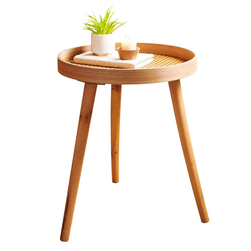 Mesa de Apoio Cazza Taipe Redonda em Mdf