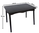 Ver imagem 5 de Jogo de Jantar Colonial Brisa Mesa 110x80 Cm Preta + 04 Cadeiras Branca Rustico