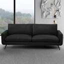 Ver imagem 2 de Sofá 2 Lugares para Sala de Estar Living Industrial 183cm Dijon L06 Couro Preto - Lyam Decor