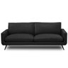 Sofá 2 Lugares para Sala de Estar Living Industrial 183cm Dijon L06 Couro Preto - Lyam Decor - 3