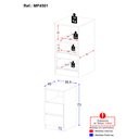 Ver imagem 4 de Kit 2 Mesas de Cabeceira 38,5cm 2 Gavetas Multimóveis Mp4501