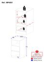 Ver imagem 4 de Kit 2 Mesas de Cabeceira 38,5cm 2 Gavetas Multimóveis Mp4501