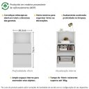 Ver imagem 3 de Kit 2 Mesas de Cabeceira 38,5cm 2 Gavetas Multimóveis Mp4501