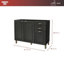 Ver imagem 4 de Balcão Pia Firenze - Mdp 3 Portas 2 Gavetas 120cm sem Tampo Chumbo - Indekes