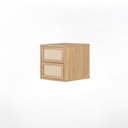Ver imagem 3 de Mesa de Cabeceira Har Suspensa 2 Gavetas Tauari - Telinha Rattan