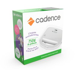 Sanduicheira Elétrica Cadence Toast & Grill Branca - 220V - 4