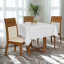 Ver imagem 3 de Toalha de Mesa Pendure Quadrada 1,50x1,50 Oxford Branco 4 Lugares