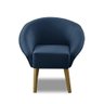 Kit 2 Poltronas Para Sala Decorativa Milena Veludo Azul Adonai Estofados - 3