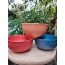 Ver imagem 2 de Bowl Bambu Plástico Stripes Lyor 500ml Tigela 15x7cm Colorida Saladas Petiscos