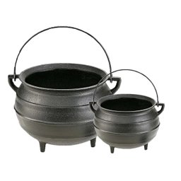 Kit 2 Caldeirão Panela Extramil Tripé Ferro Fundido 1L e 4L - 1