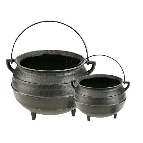 Kit 2 Caldeirão Panela Extramil Tripé Ferro Fundido 1L e 4L