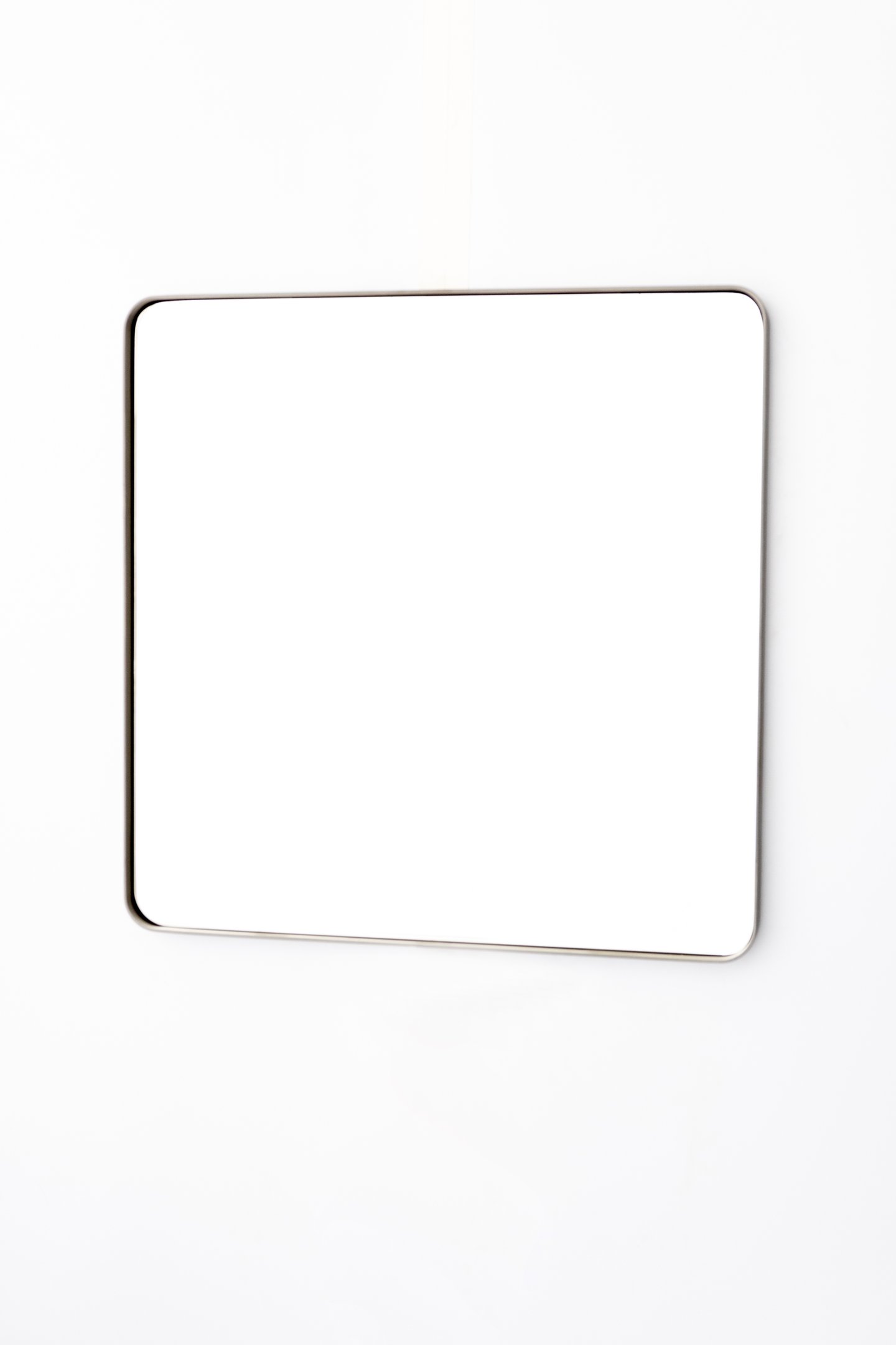 Espelho Quadrado com Moldura em Metal 60 Cm - Cores - Prata - 2