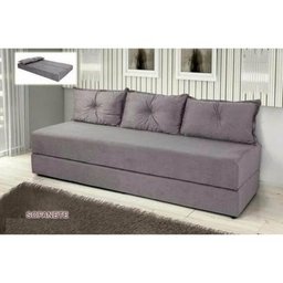 Sofanete Sofá de 3 lugares Sofá Cama de Casal Bicama em Suede Cinza - 2