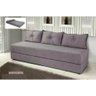 Sofanete Sofá de 3 lugares Sofá Cama de Casal Bicama em Suede Cinza - 2