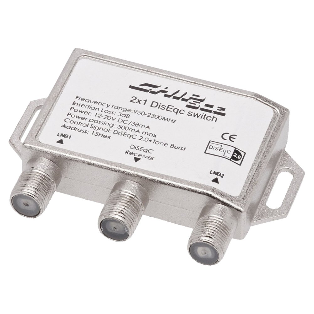 Commutateur DiSEqC Goobay 2.0 2x1 - Pour Installation Satellite