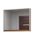 Ver imagem 2 de Armário de Banheiro 80cm 2 Portas com Espelho Ref 810 London Marrom/Gianduia/Itapuã