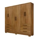 Ver imagem 1 de Guarda Roupa Solteiro com Pés 6 Portas 6 Gavetas - Encant-Cumaru - Móveis Novo Horizonte