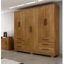 Ver imagem 2 de Guarda Roupa Solteiro com Pés 6 Portas 6 Gavetas - Encant-Cumaru - Móveis Novo Horizonte