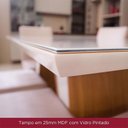 Ver imagem 3 de Mesa de Jantar Vértice 120 Cm Canto Reto com Vidro Nature Off White – Henn