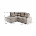 Ver imagem 6 de Sofá de Canto 5 Lugares Stela 280cm Suede Bege