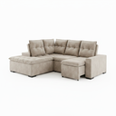 Ver imagem 5 de Sofá de Canto 5 Lugares Stela 280cm Suede Bege