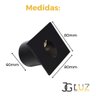 Kit 13 Embutido Led 3w Balizador Parede Quadrado Bco Quente - Preto - Preto - 4