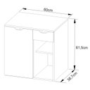 Ver imagem 5 de Gabinete Suspenso Para Cuba De Banheiro BN3605 Amendoa Branco Tecno Mobili