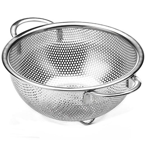 Escorredor Inox Macarrao Massas Fruta Legumes Verduras Salada Cozinha Multiuso Versatil Resistente H