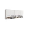Armário Aéreo de Cozinha Multiuso 5 Portas Branco Casa Moderna - 4