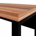 Ver imagem 3 de Mesa Escrivaninha Retangular Office 150cm Pé Quadro Nogal-preto