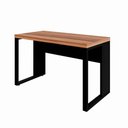Ver imagem 7 de Mesa Escrivaninha Retangular Office 150cm Pé Quadro Nogal-preto