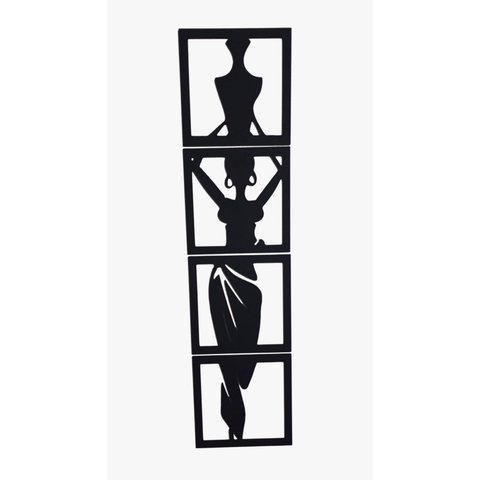 Mulher com Jarro - Decoração:preto