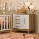 Ver imagem 7 de Quarto para Bebê Completo 3 Peças Guarda-Roupa, Cômoda e Berço Encanto Marrom/Freijo Toq/Branco Acet