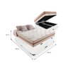 Cama Box Baú Queen Bipartido Tecido Sintético Branco com Colchão Pillow Angel - Bello Box - Molas En - 2