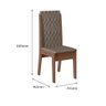 CONJUNTO SALA DE JANTAR LÍBIA 1,35 X 0,90 COM 6 CADEIRAS AMÊNDOA 01A - 4
